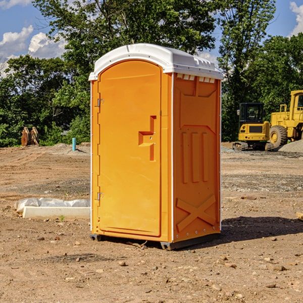 how often are the portable restrooms cleaned and serviced during a rental period in Whitmore CA